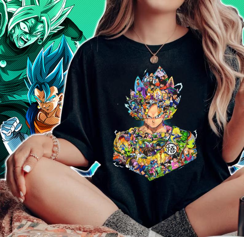 All Characters Inside Son Goku Dragon Ball Z Goku Anime t-shirt woman shirt