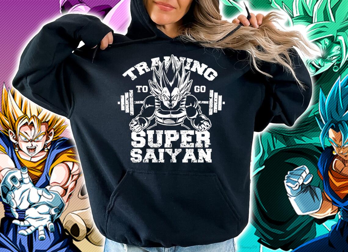 Vegeta Training To Go Super Saiyan Dragon Ball t-shirt hoodie