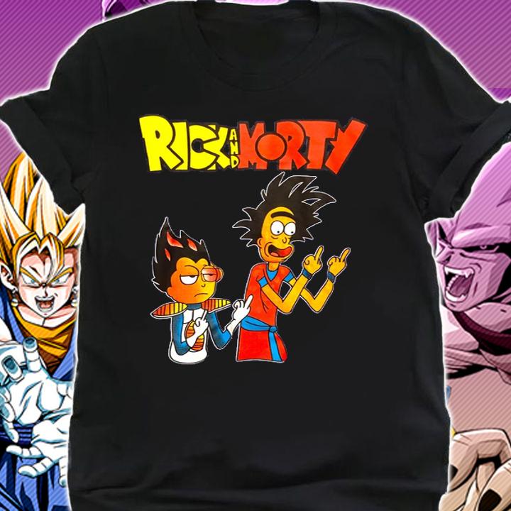 Rick Sanchez Morty Smith Dragon Ball Z Son Goku Vegeta Rick And Morty t-shirt