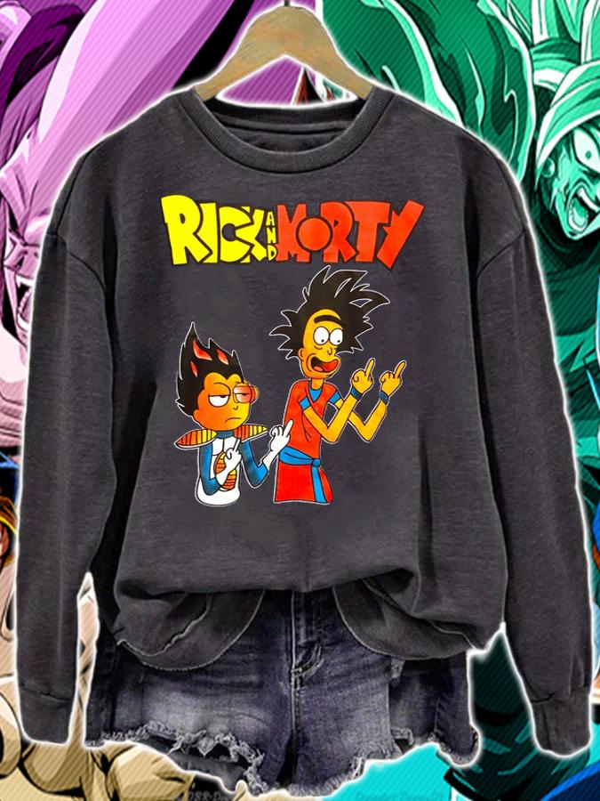 Rick Sanchez Morty Smith Dragon Ball Z Son Goku Vegeta Rick And Morty t-shirt sweatshirt