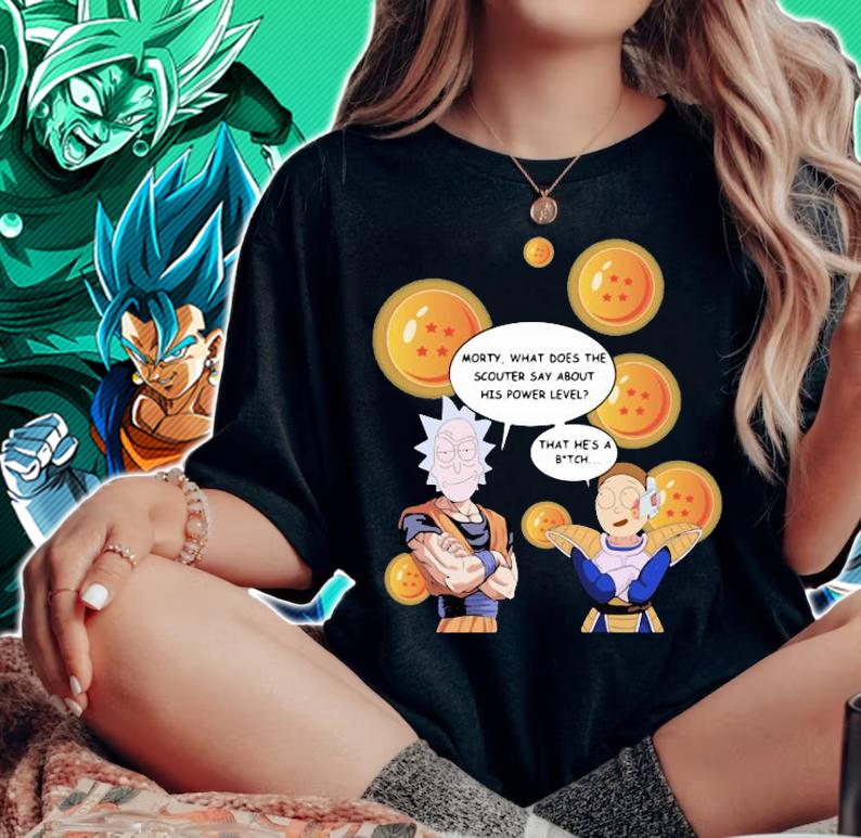 Son Goku Vegeta Rick And Morty Talking Dragon Ball Z t-shirt woman shirt