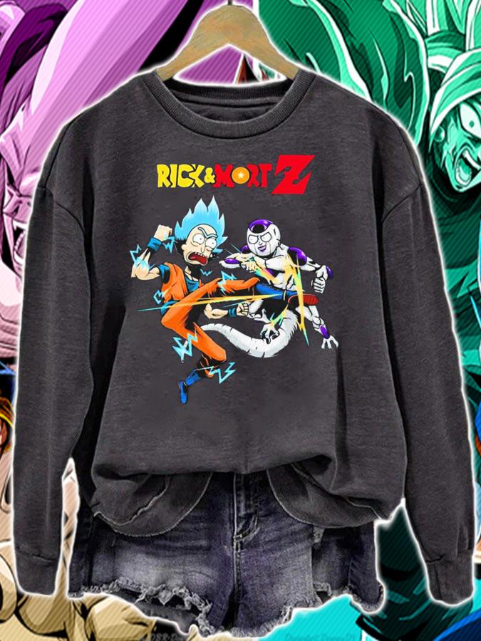 Son Goku Vs Frieza Rick And Morty Z Dragon Ball t-shirt sweatshirt