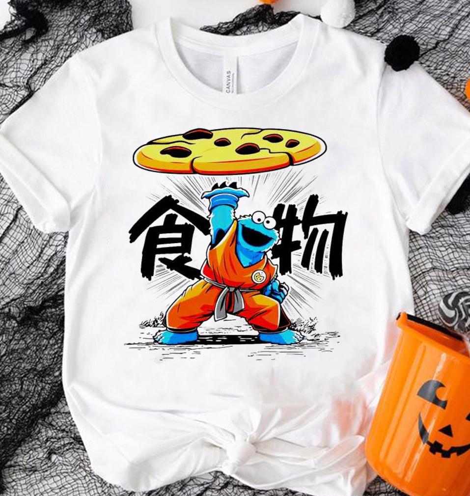 Muppet Krillin Cookie Disc Dragon Ball Z Sesame Street T-shirt