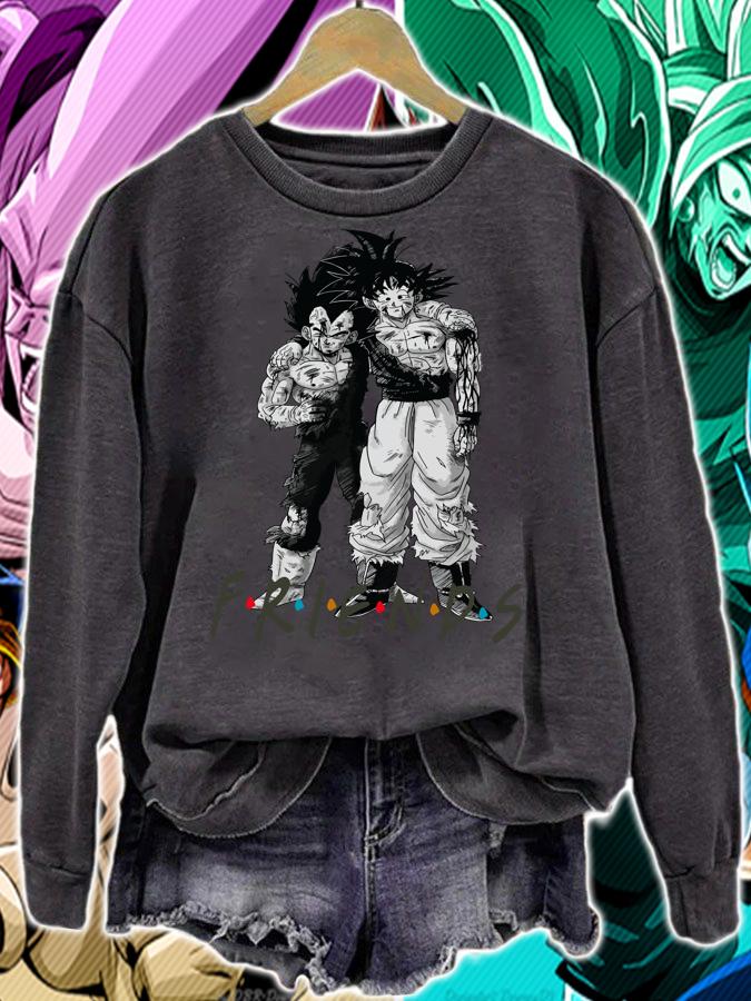 Friends Vegeta and Son Goku DBZ Dragon Ball Friends TV Series Shirt sweatshirt