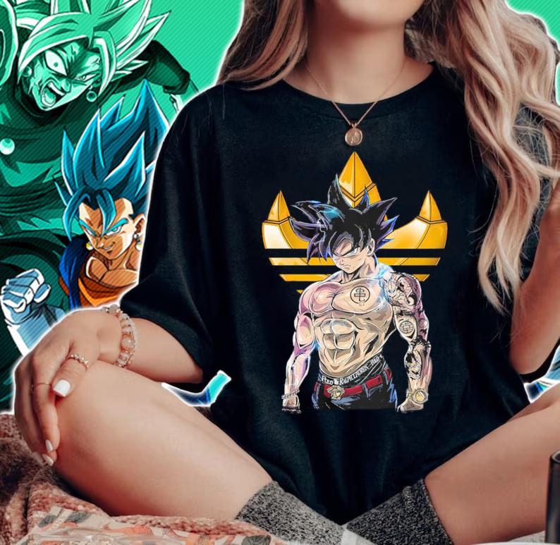 Adidas Son Goku Tattoo Dragon Ball T-shirt woman shirt
