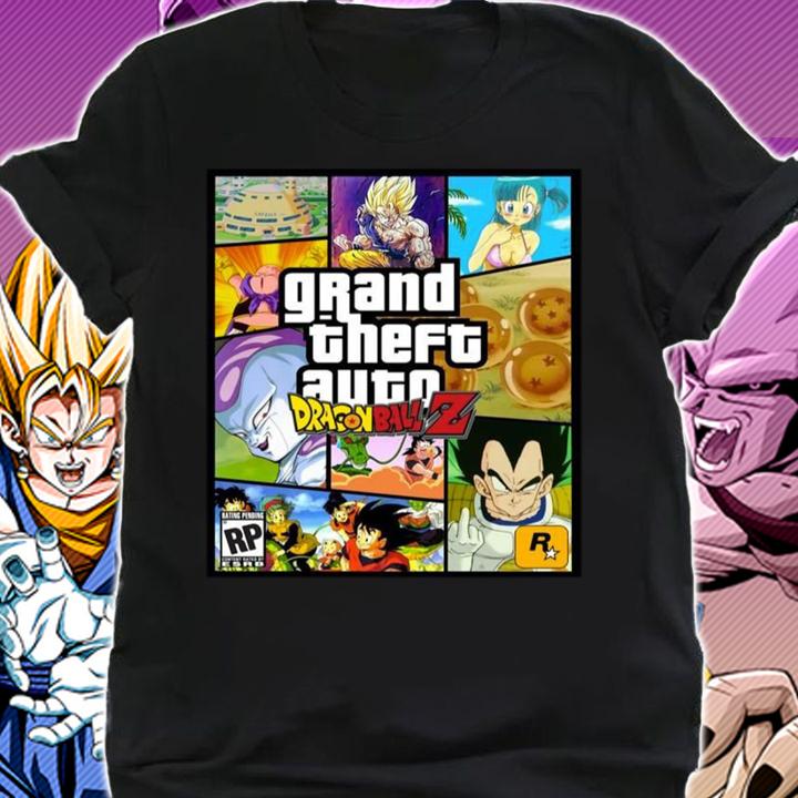 Grand Theft Auto GTA Dragon Ball Z t-shirt