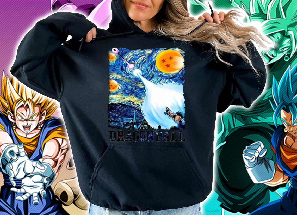 Son Goku Vegeta Dragon Ball Z Starry Night Van Gogh T-shirt hoodie