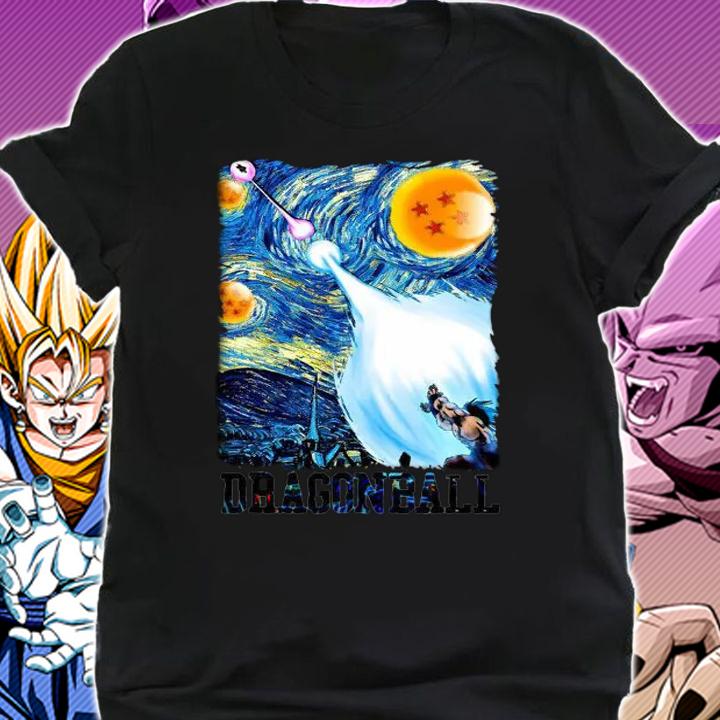 Son Goku Vegeta Dragon Ball Z Starry Night Van Gogh T-shirt