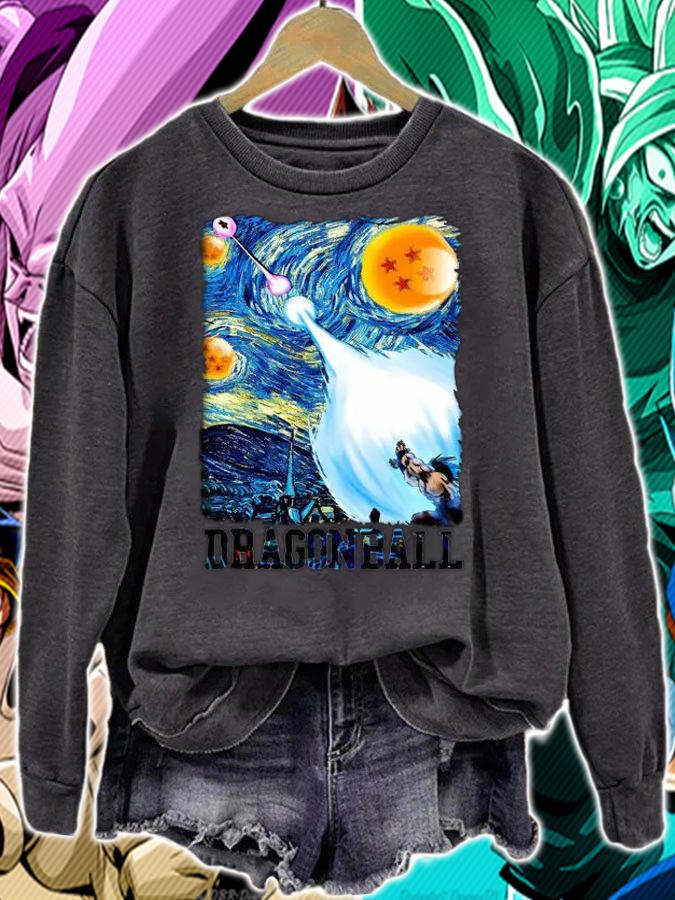 Son Goku Vegeta Dragon Ball Z Starry Night Van Gogh T-shirt sweatshirt
