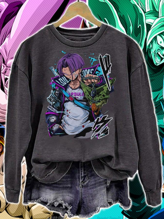 Trunks Hold Cell Head Dragon Ball Z Style Anime t-shirt sweatshirt