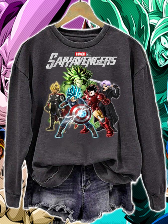 Dragon Ball Saiyavengers Super Saiyan The Avengers Marvel Studios T-shirt sweatshirt