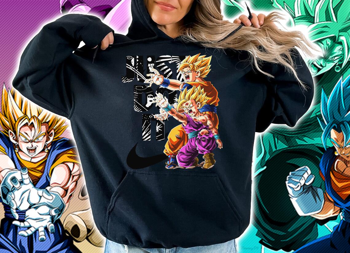 Goku and Gohan Just Do It Nike Logo Dragon Ball Z Super Saiyan t-shirt hoodie