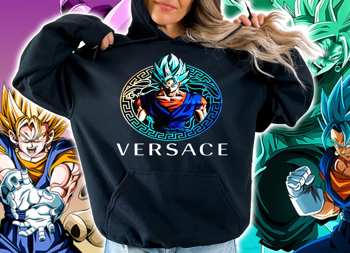 Logo Versace Dragon Ball Super Vegito Goku Fusion Vegeta T-shirt hoodie