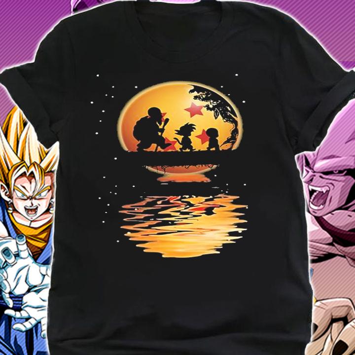 Dragon Ball Z Characters Reflection Water Mirror Goku Krillin Muten Roshi shirt