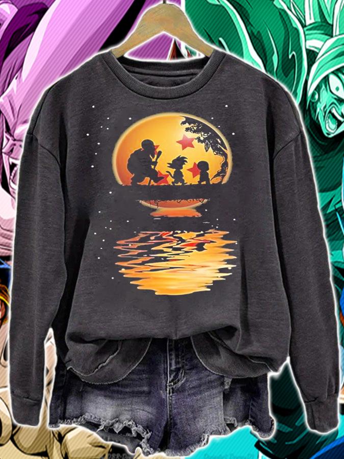 Dragon Ball Z Characters Reflection Water Mirror Goku Krillin Muten Roshi shirt sweatshirt