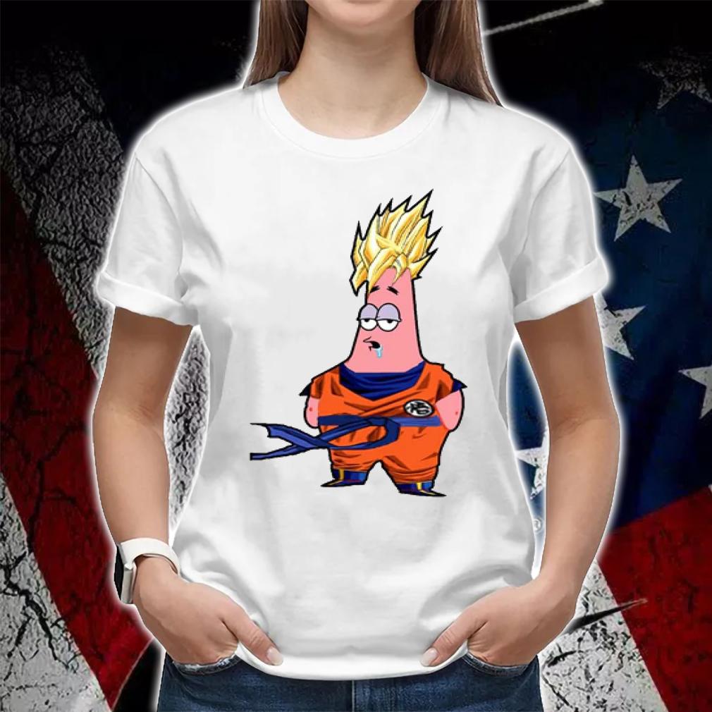 Patrick Star X Son Goku Dragon Ball Z SpongeBob Super Saiyan t-shirt woman shirt