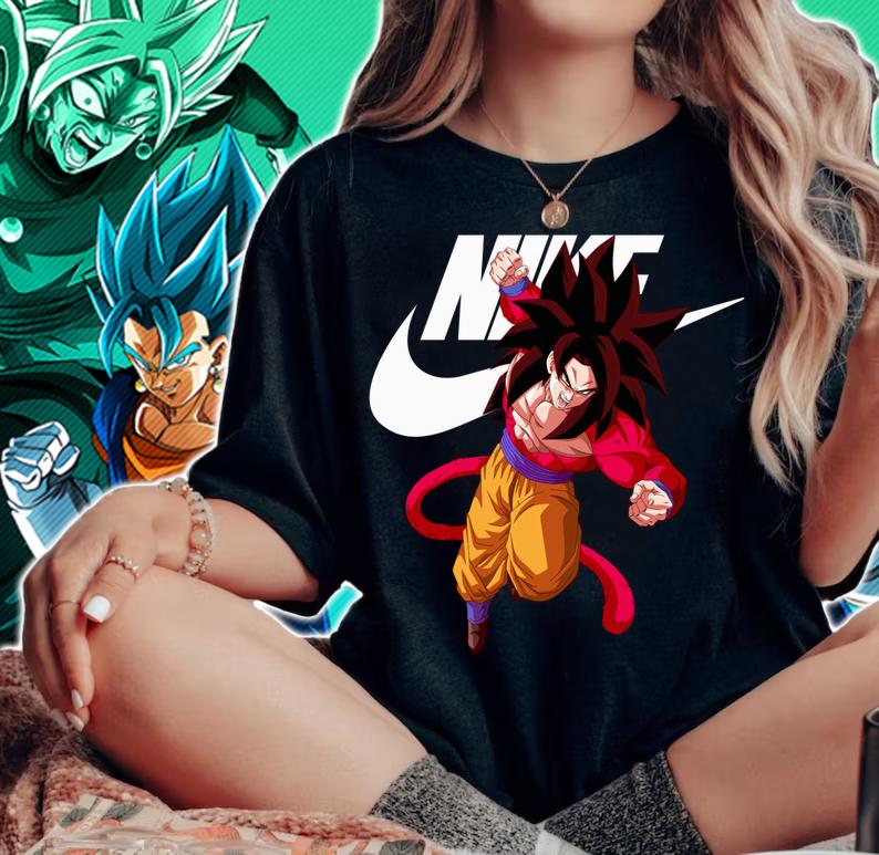 Logo Nike Son Goku Dragon Ball GT Super Saiyan T-shirt woman shirt