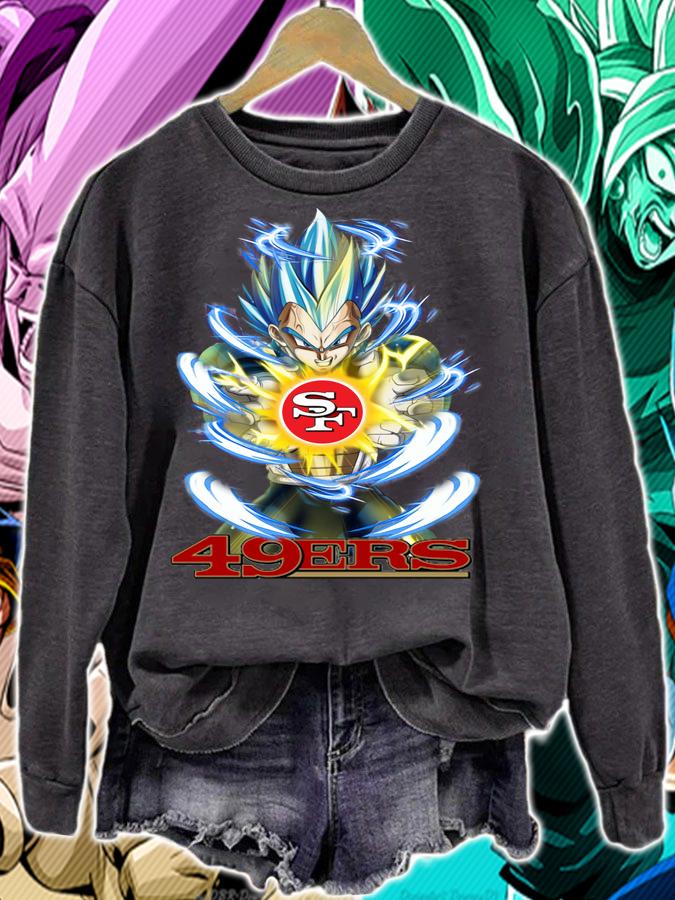 San Francisco 49ers X Vegeta Super Saiyan Dragon Ball Super T-shirt sweatshirt