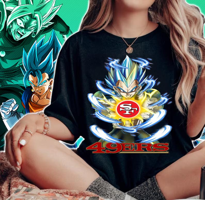 San Francisco 49ers X Vegeta Super Saiyan Dragon Ball Super T-shirt woman shirt