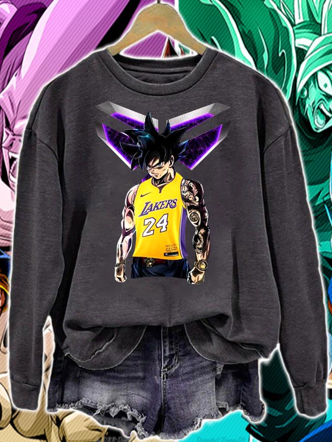 Dragon Ball Z Son Goku X Kobe Bryant Los Angeles Lakers 24 Black Mamba Nike T-shirt sweatshirt