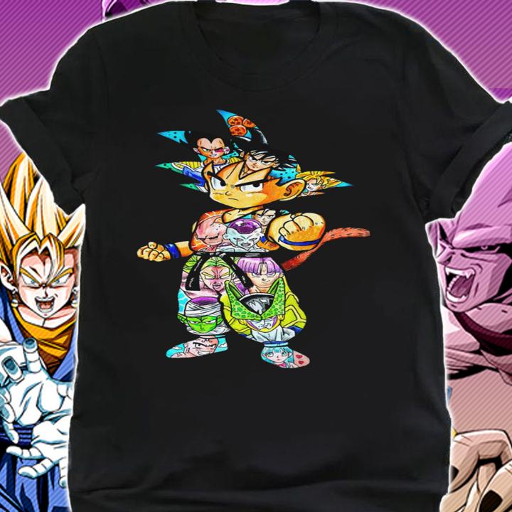 All Characters Inside Kid Goku Dragon Ball T-shirt