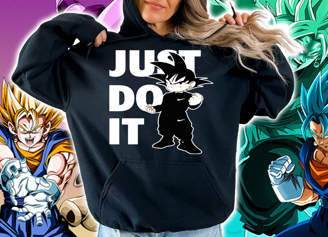 Logo Nike Just Do It Kid Goku Dragon Ball Z T-shirt hoodie