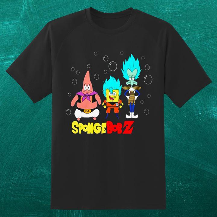 Spongebob Squarepants Son Goku Vegeta Majin Buu Dragon Ball T-Shirt