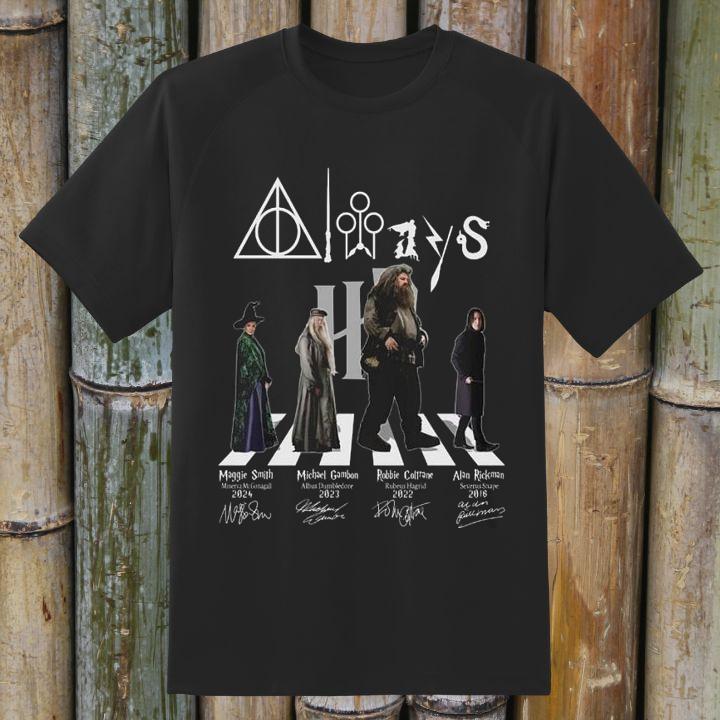 Always Harry Potter Characters Abbey Road Signatures Shirt
