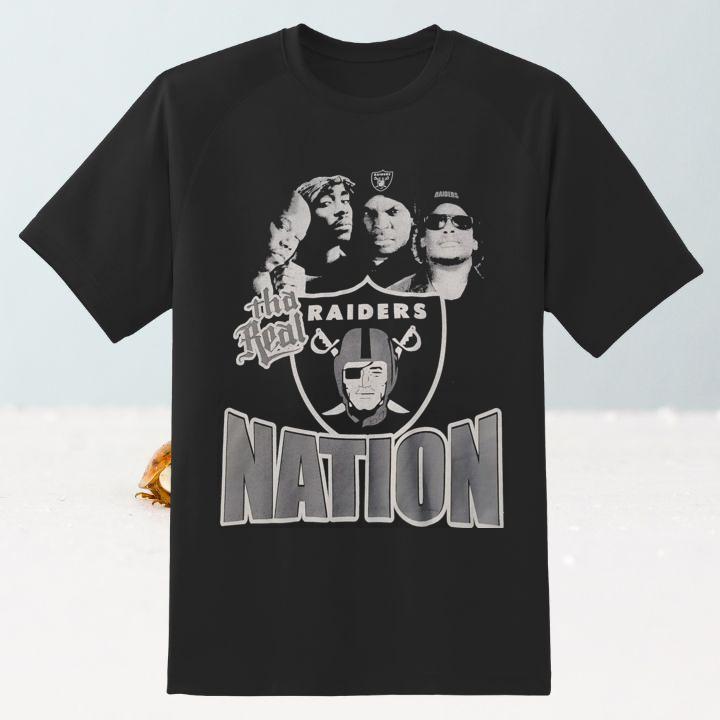 The Real Raiders Nation Tupac Ice Cube Shirt