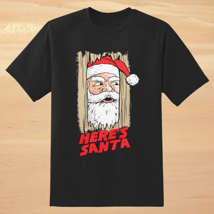Here's Santa Claus Funny Jack Torrance The Shining Christmas T-Shirt