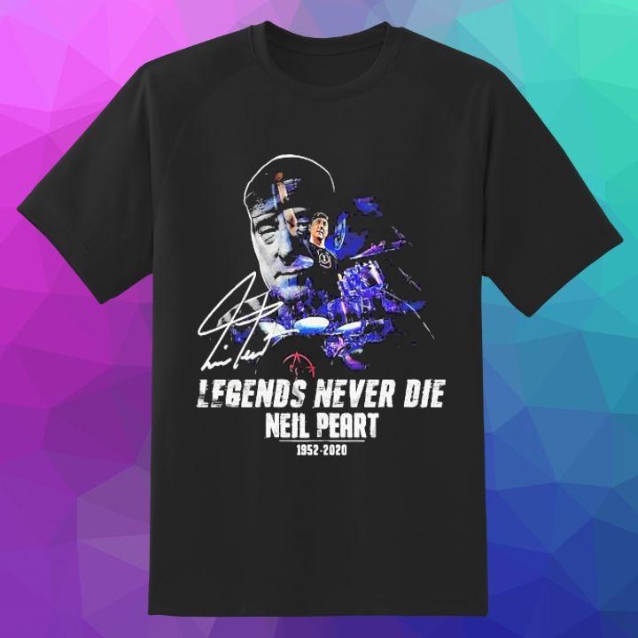 Legends Never Die Neil Peart 1952 2020 Drummer Signature T-Shirt