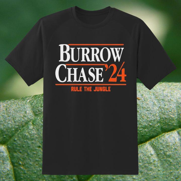 Burrow Chase Cincinnati Bengals 2024 Rule The Jungle T-Shirt