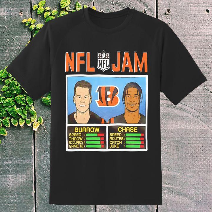 NFL Jam Cincinnati Bengals Joe Burrow And Ja'Marr Chase T-Shirt