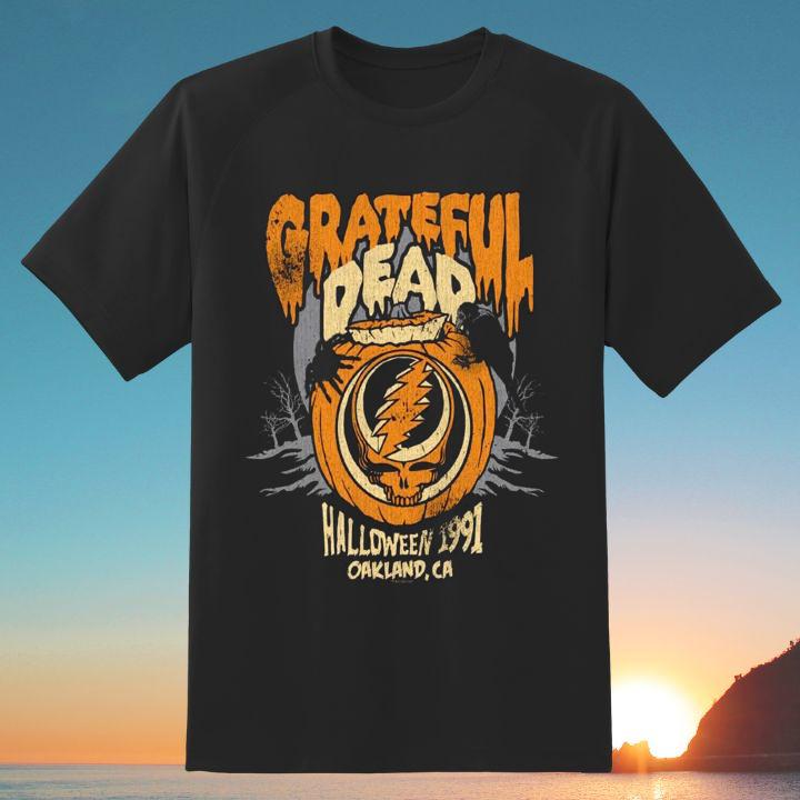Grateful Dead Pumpkin Halloween 1991 Oakland California T-Shirt