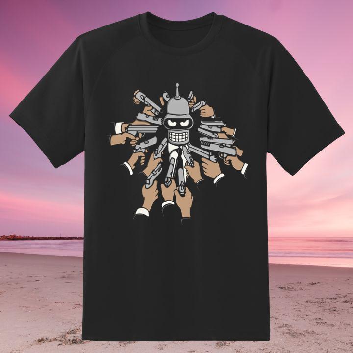 Funny John Wick Futurama Bender Wick T-Shirt