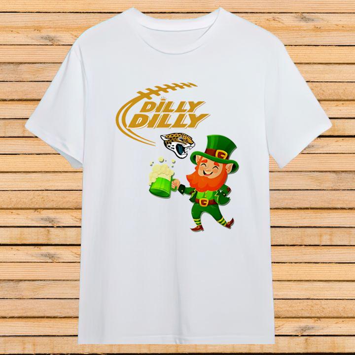 St. Patricks Day Jacksonville Jaguars Leprechaun Irish Dilly Dilly T-Shirt