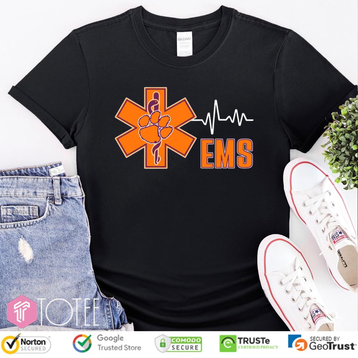 Clemson Tigers National Ems Week Heartbeat T-shirt