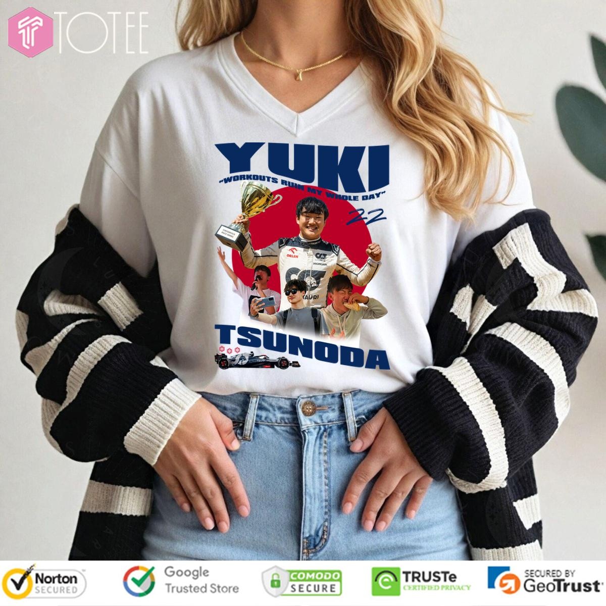 Nicole Piastri Wear Yuki Tsunoda Signature V-neck