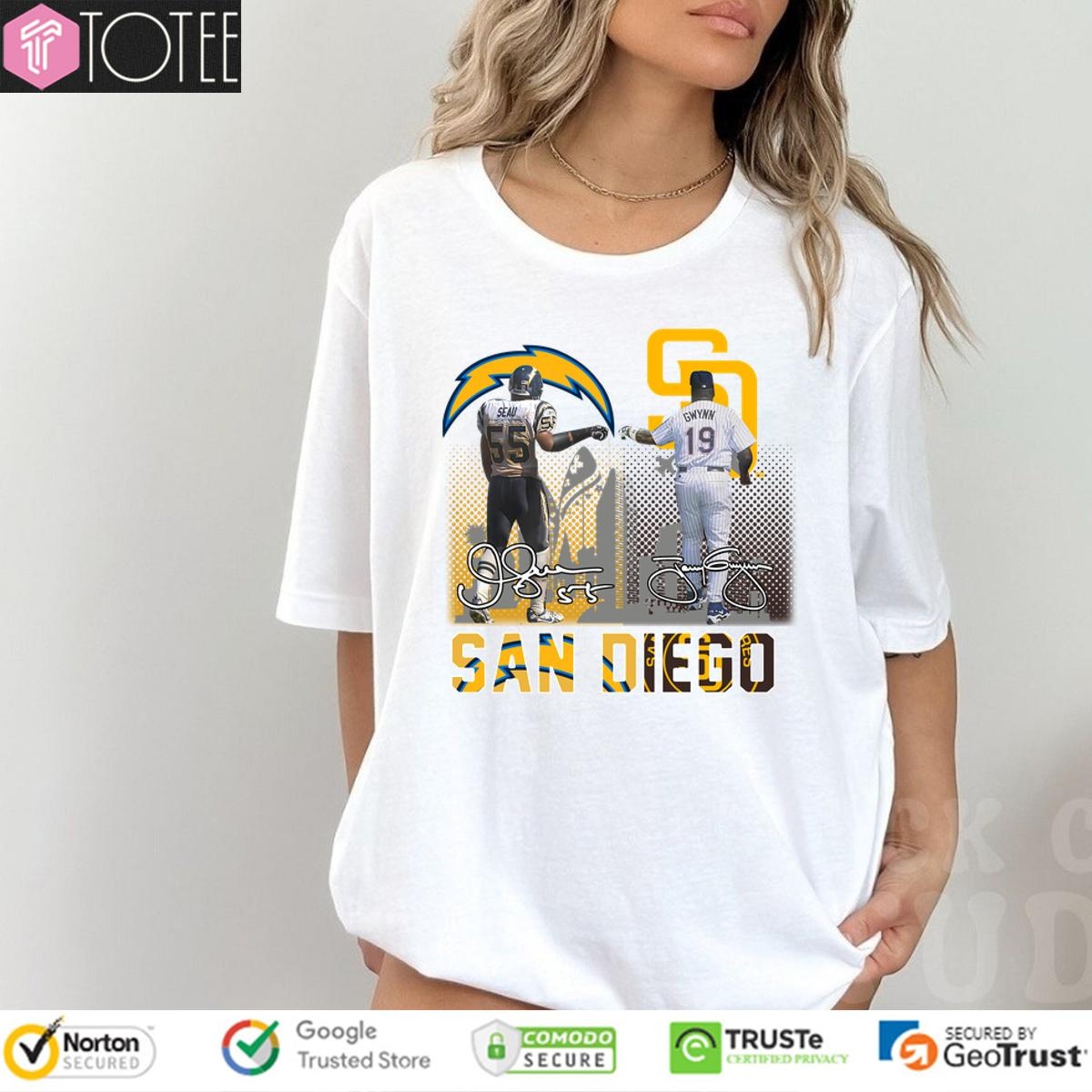 San Diego Junior Seau Tony Gwynn Signatures Shirt T-Shirtat Jennifer Elder