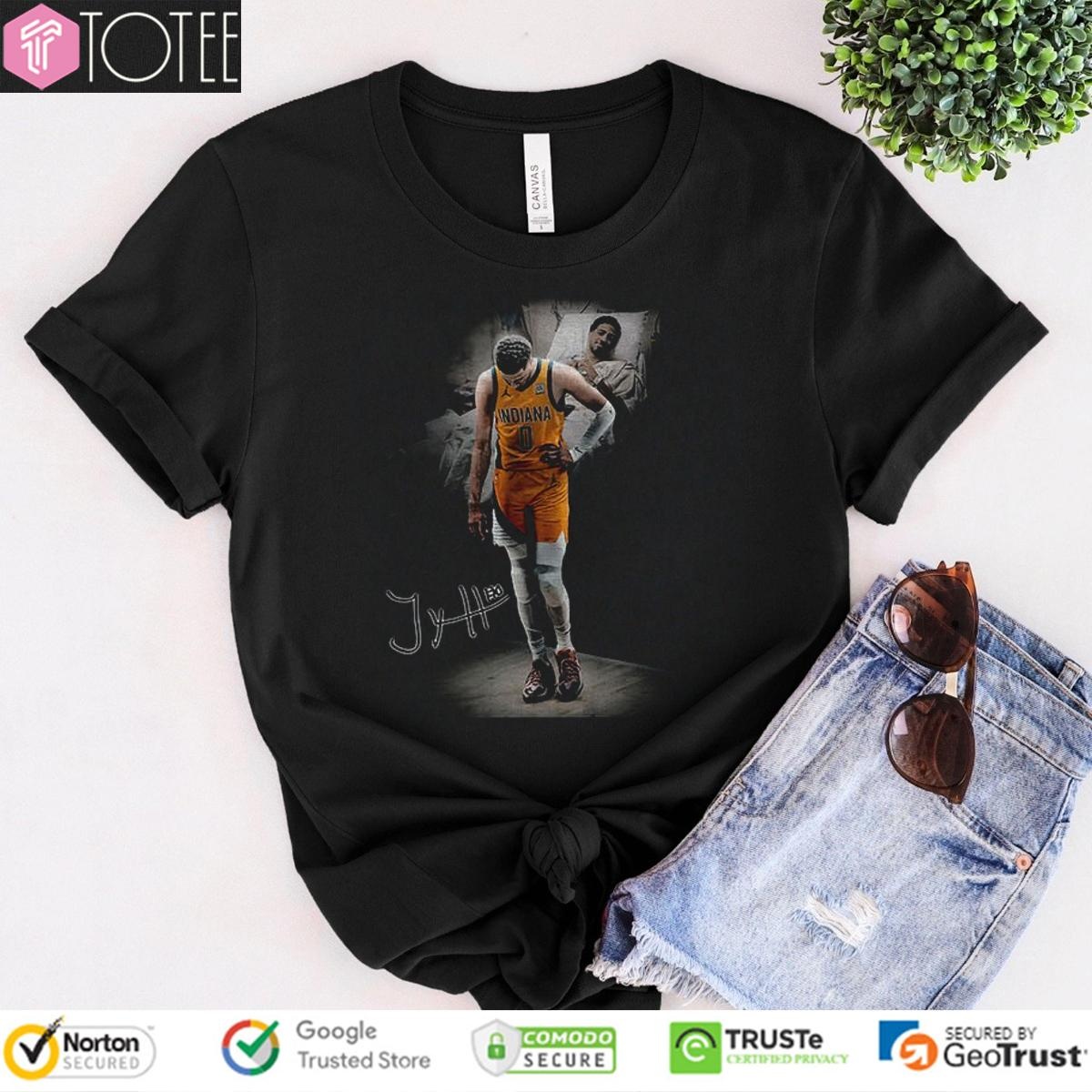 Tyrese Haliburton Legend Indiana Pacers Injured Signature T-shirt