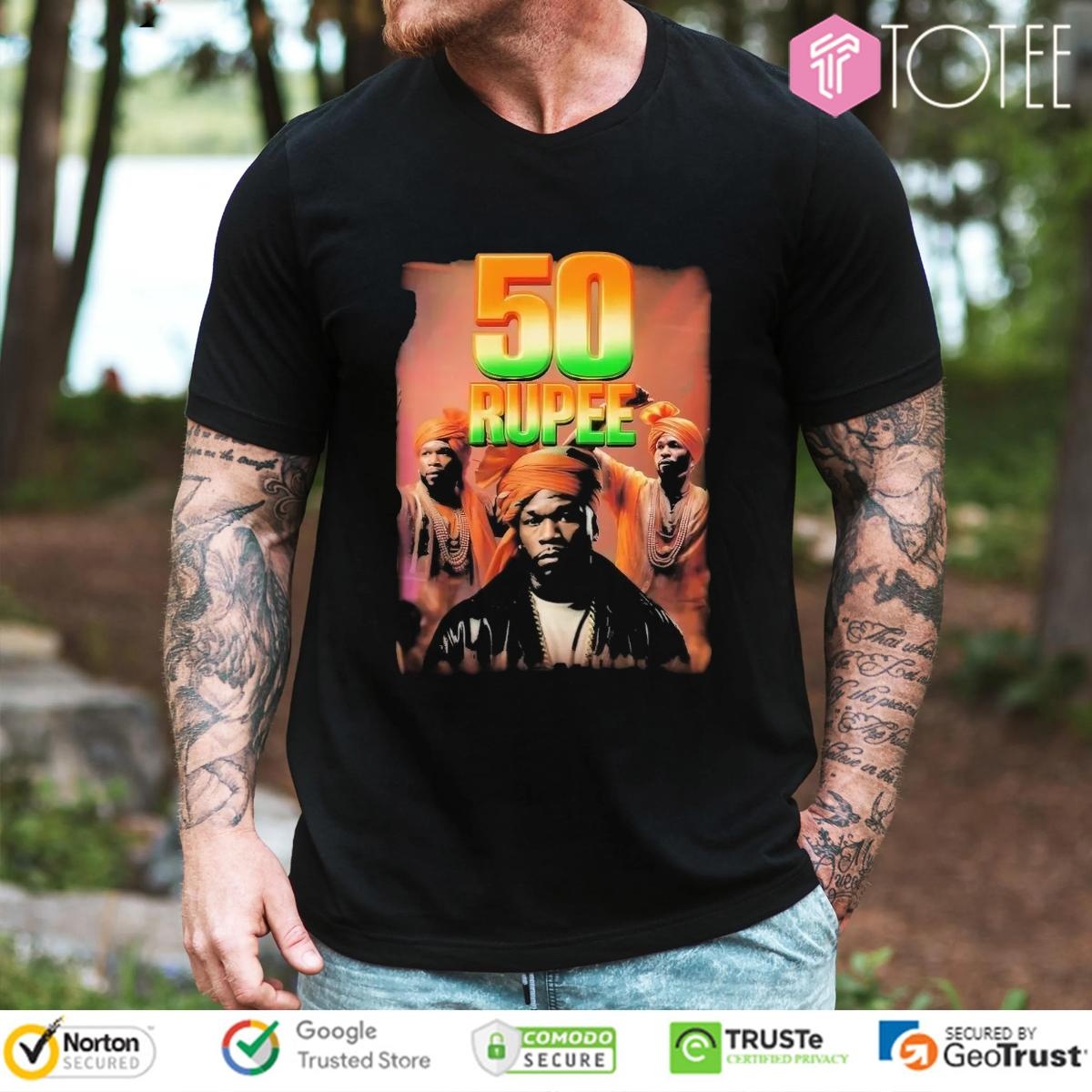 50 Cent Parody 50 Rupee India T-shirt