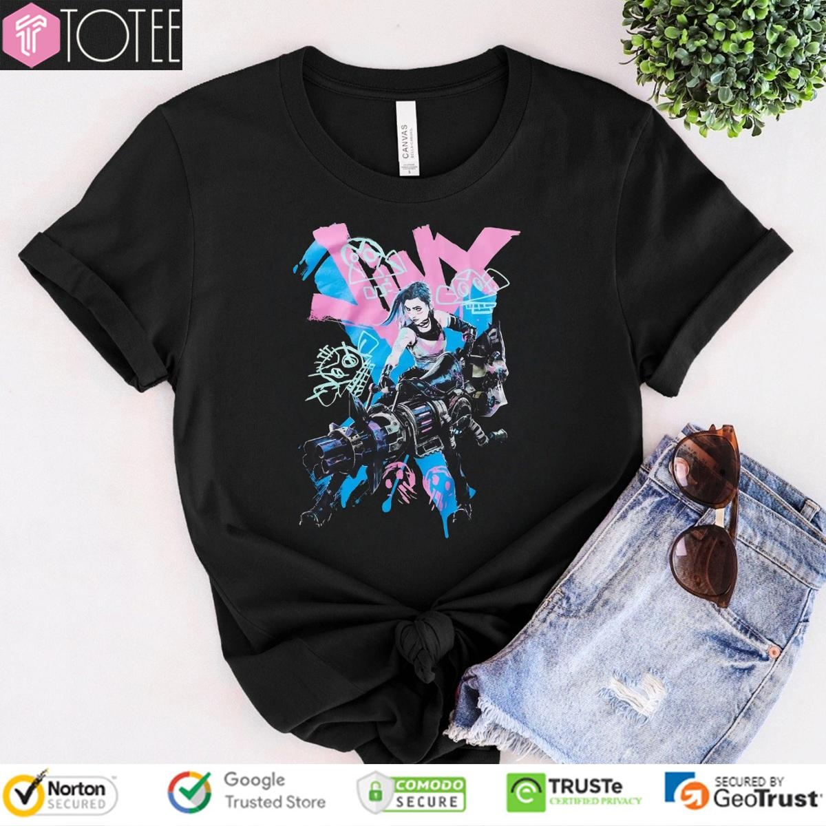 Arcane Jinx Graffiti Jumbo League Of Legends T-shirt