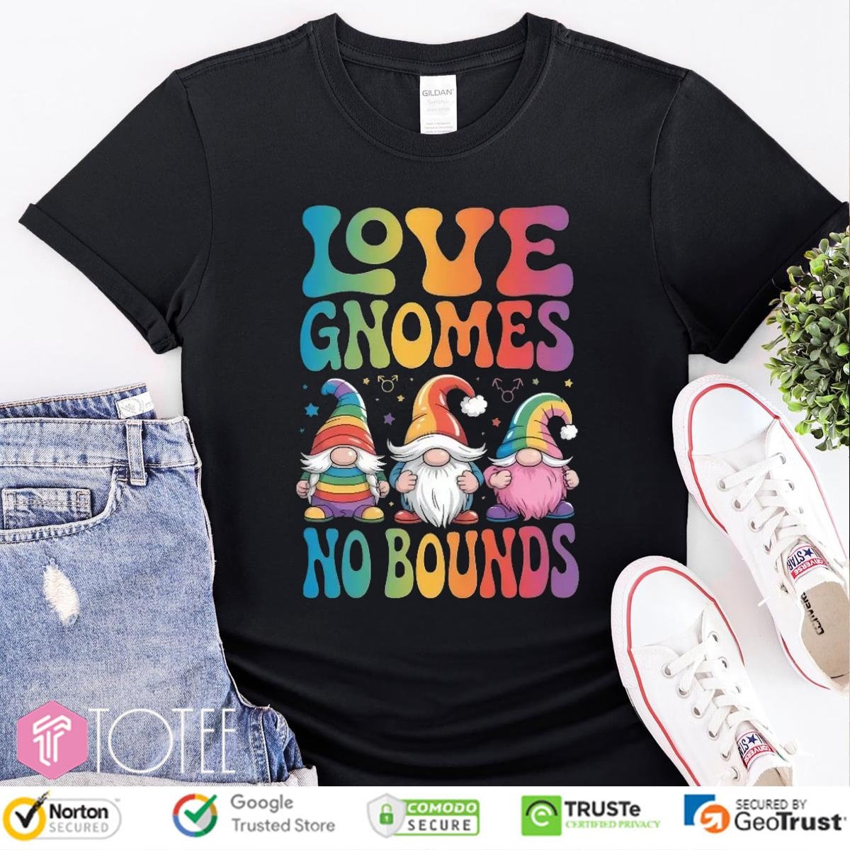 Lgbt Pride Love Gnome No Bounds T-shirt