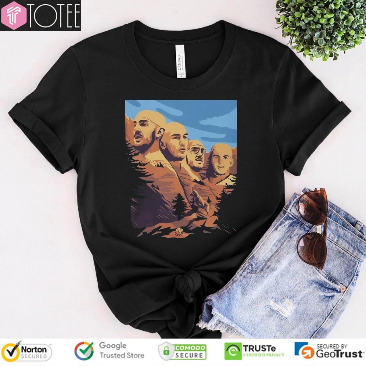 Oklahoma City Thunder Basketball Face Parody Mount Rushmore T-shirt