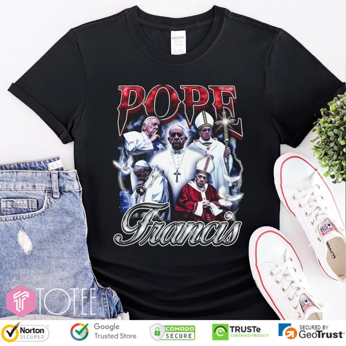 Pope Francis Graphic Vintage Bootleg T-shirt