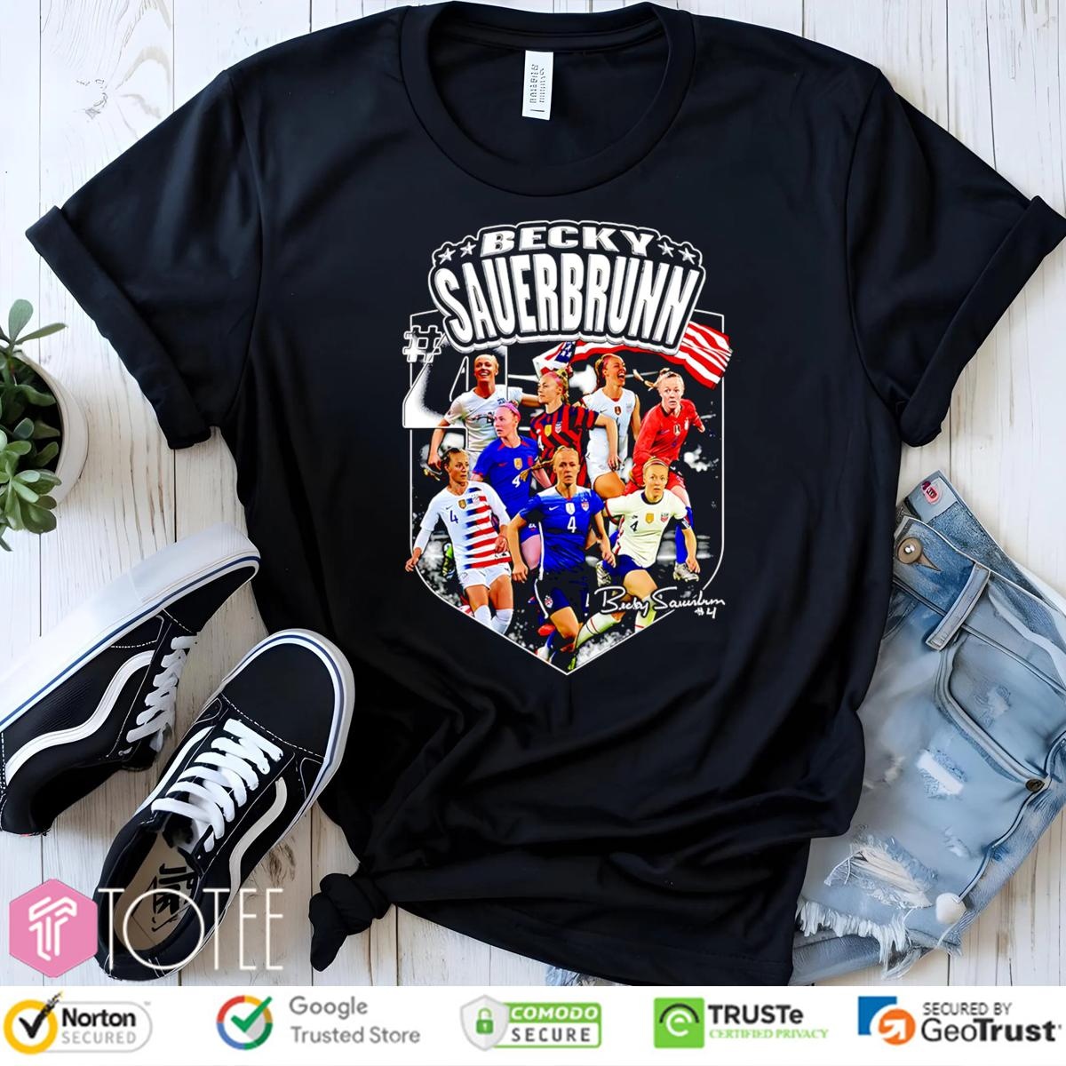 Uswnt Becky Sauerbrunn Farewell Signature T-shirt