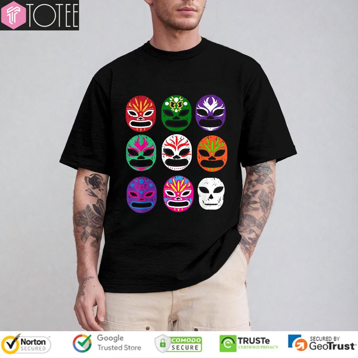 Lucha Libre Masks Mexican Wrestling T-shirt