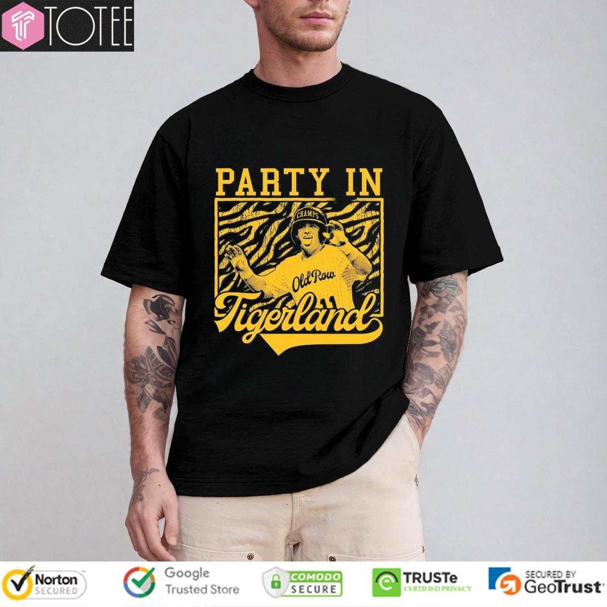 Josh Pearson Tigers Baseball Party In Tigerland Graphic T-shirt
