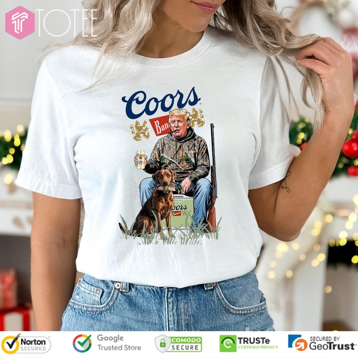 Hunter Trump Coors Banquet Beer No Kings In America T-shirt