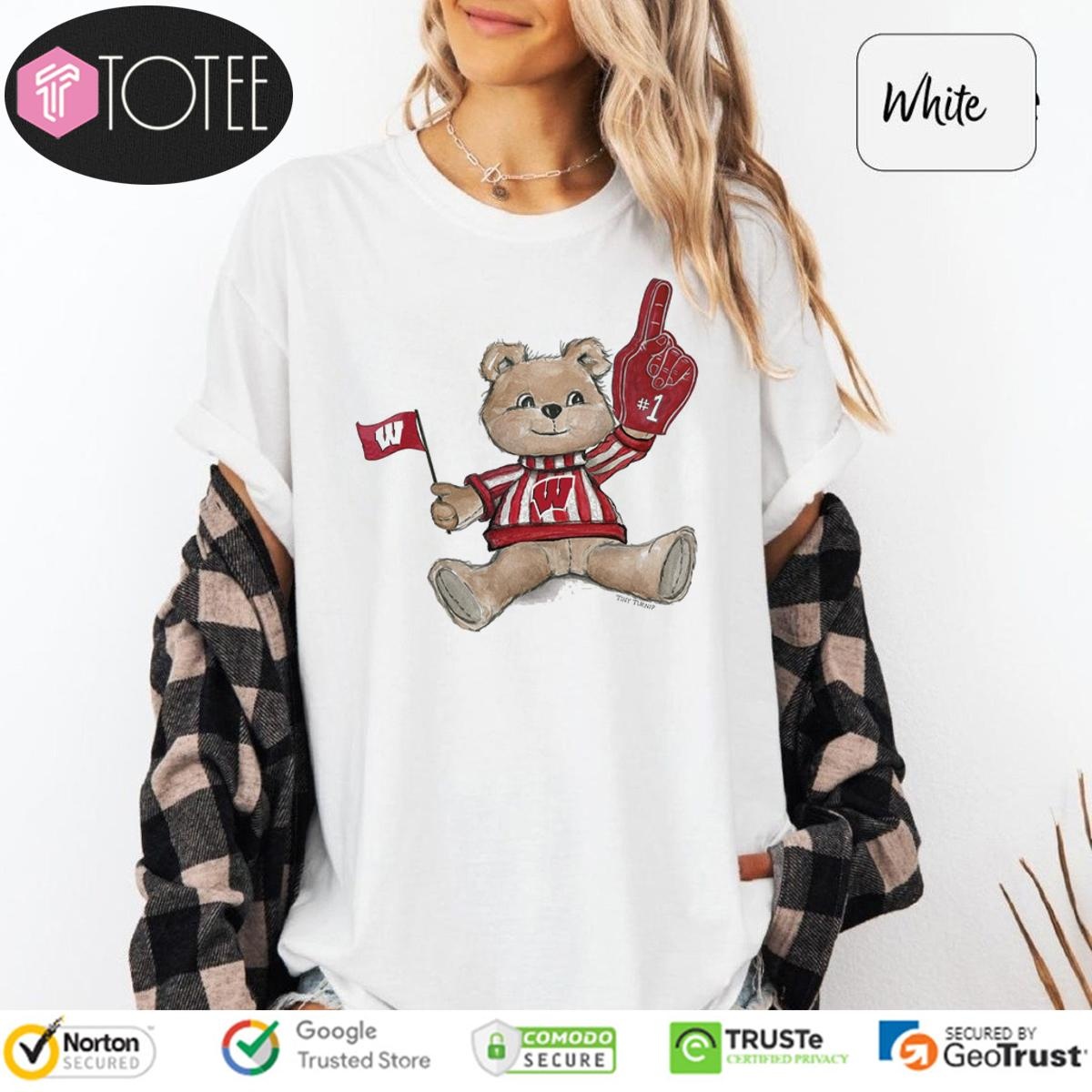 Tiny Turnip Teddy Bear X Wisconsin Badgers T-shirt